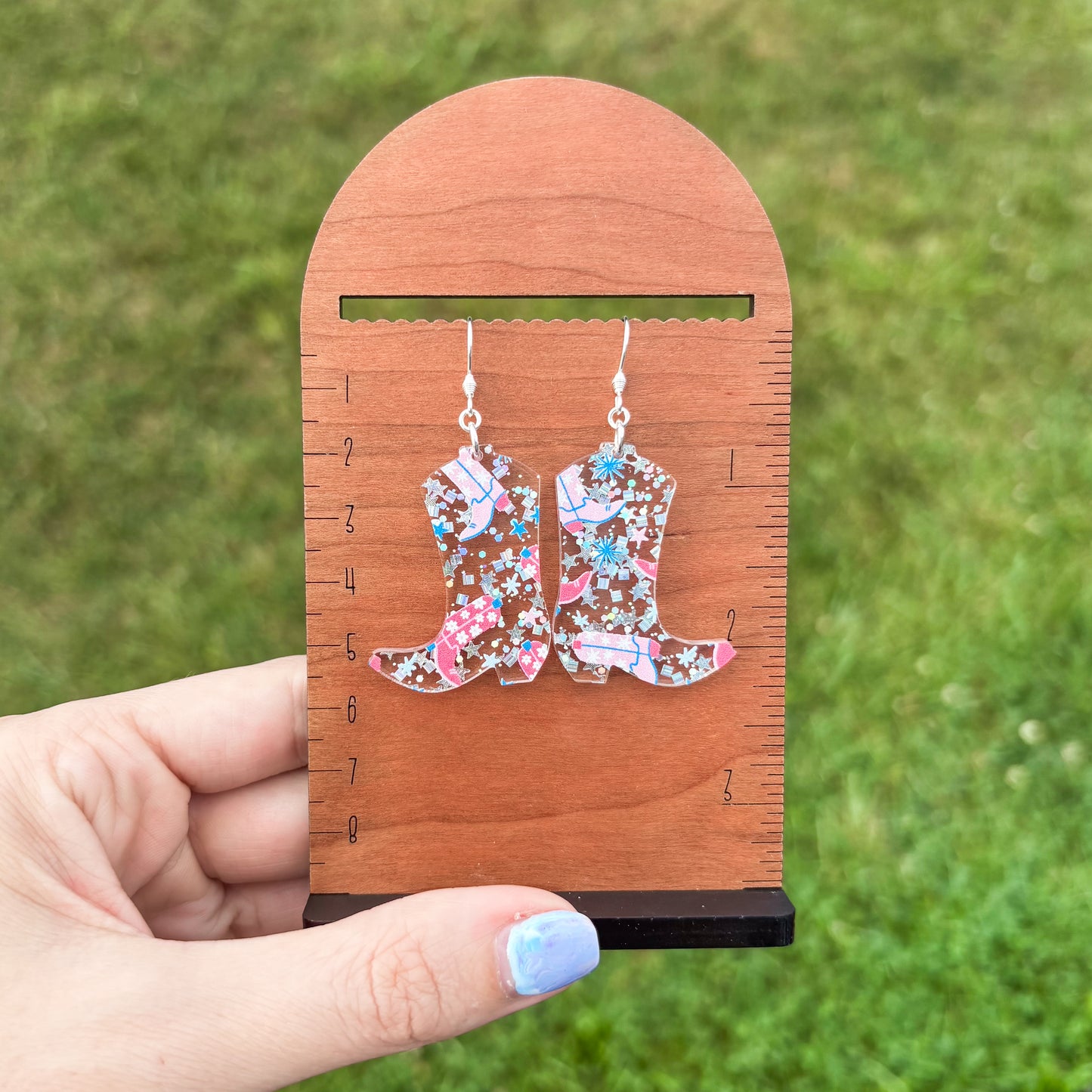Disco Cowgirl Boot Earrings
