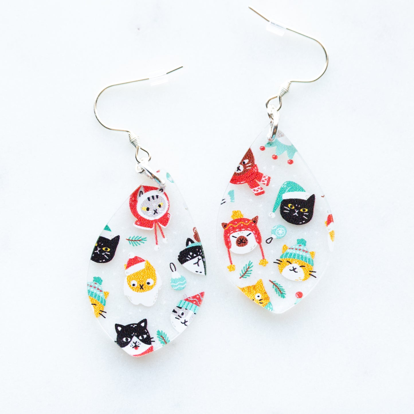 Christmas Cat Earrings