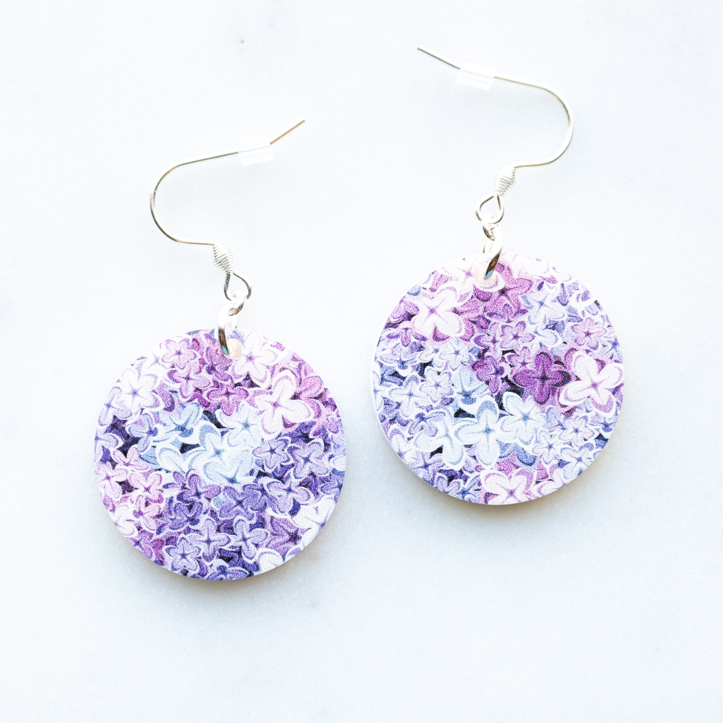 Purple Flower Earrings