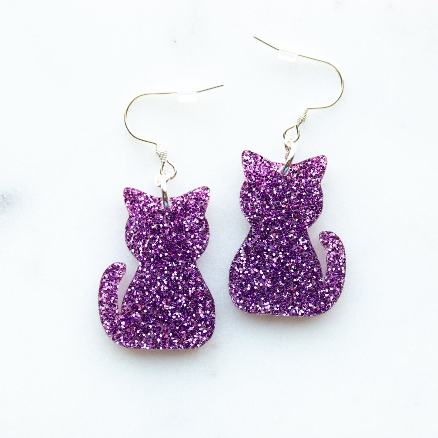 Glitter Cat Earrings