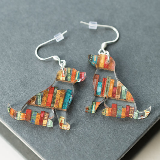 Dog Book Earrings