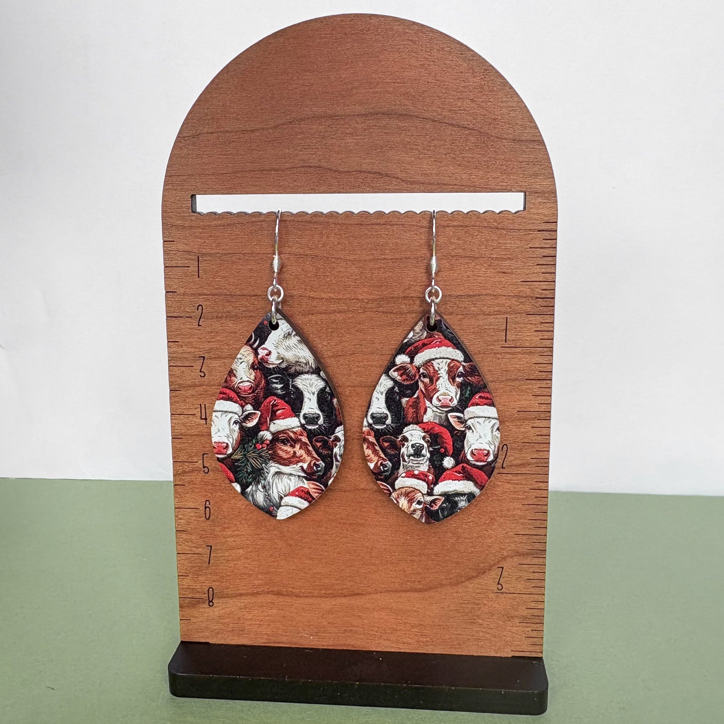 Christmas Cow Earrings