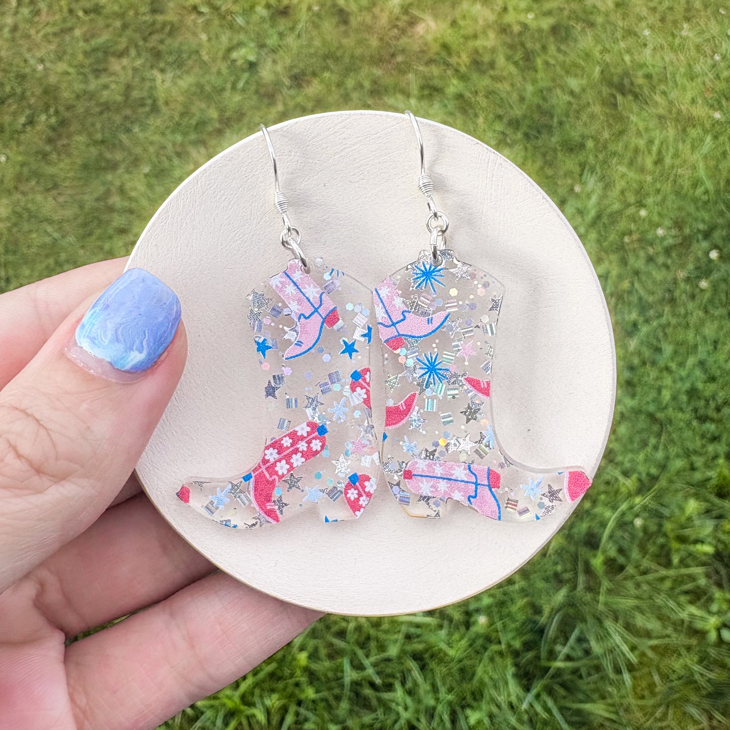 Disco Cowgirl Boot Earrings