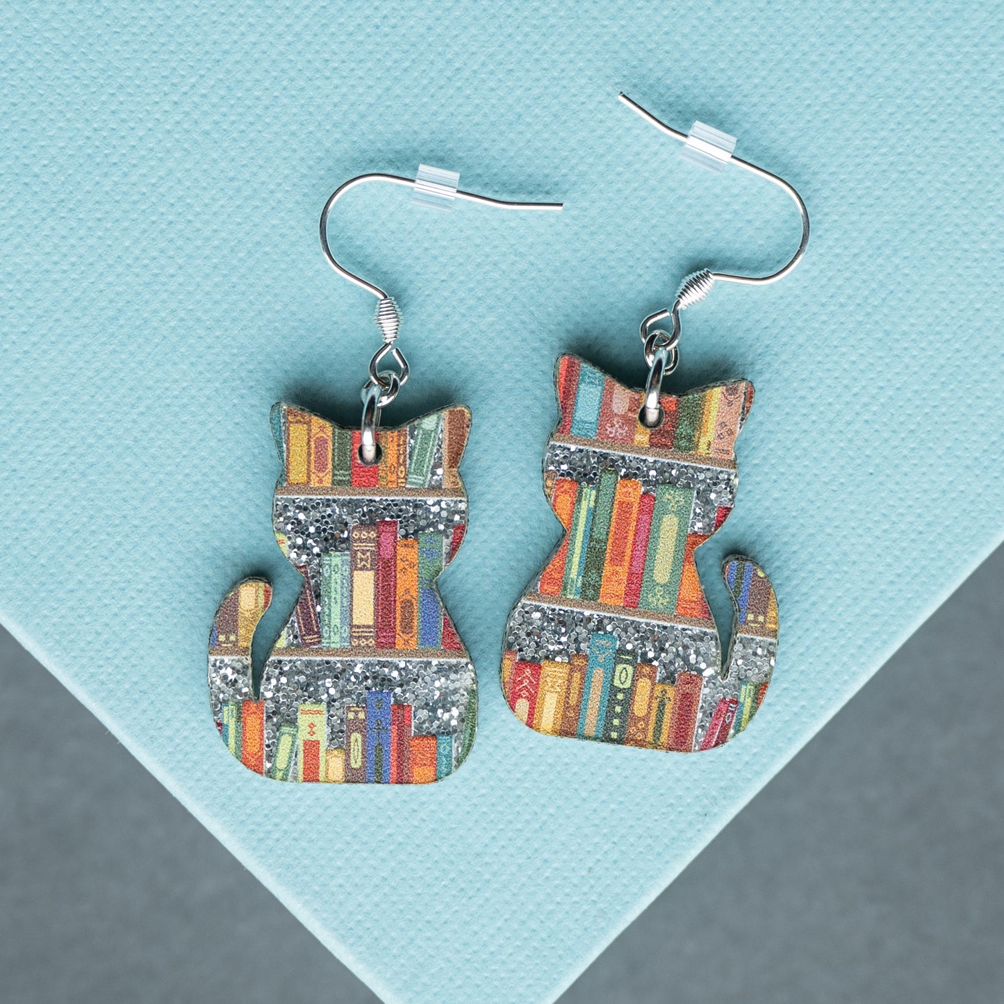 Cat Book Earrings