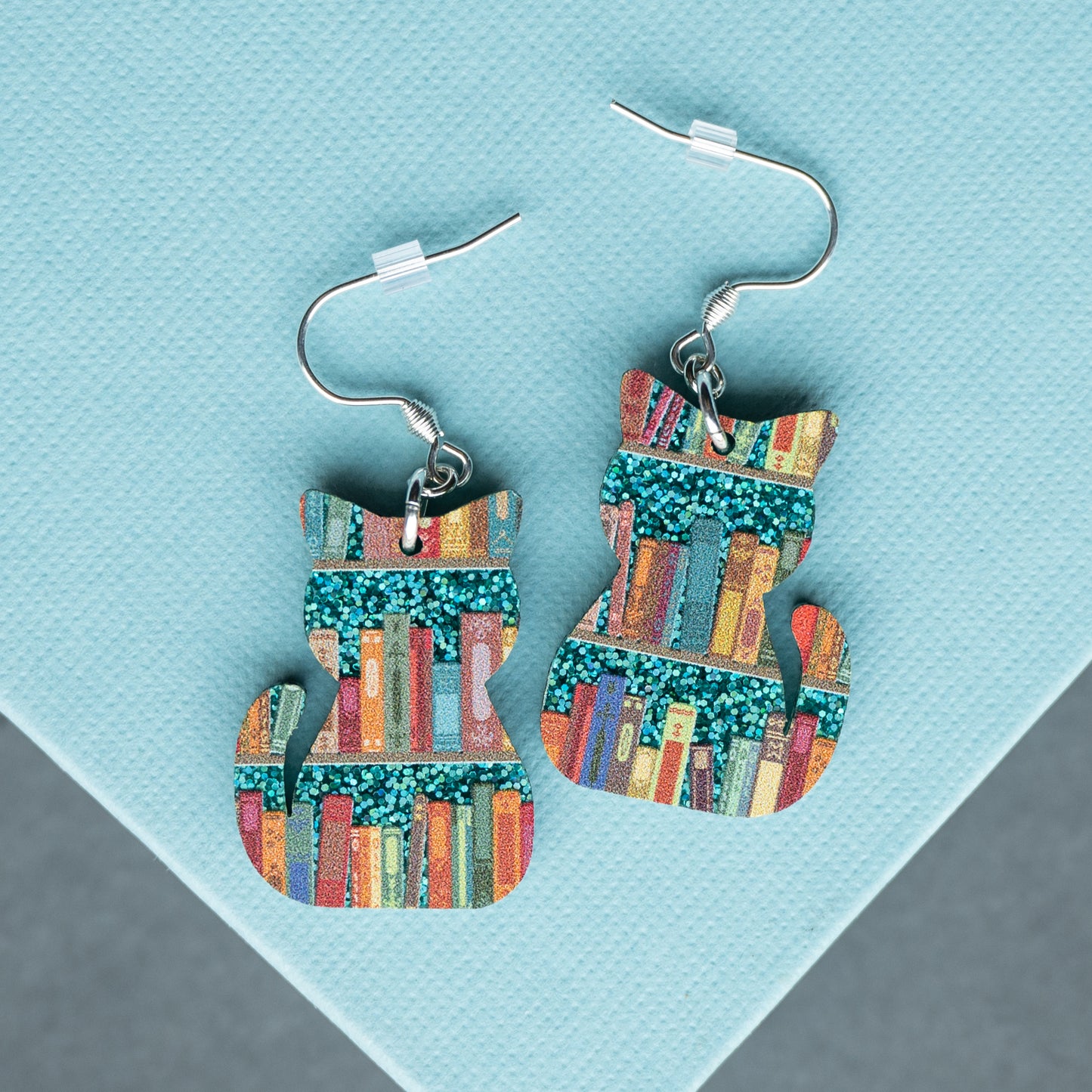 Cat Book Earrings