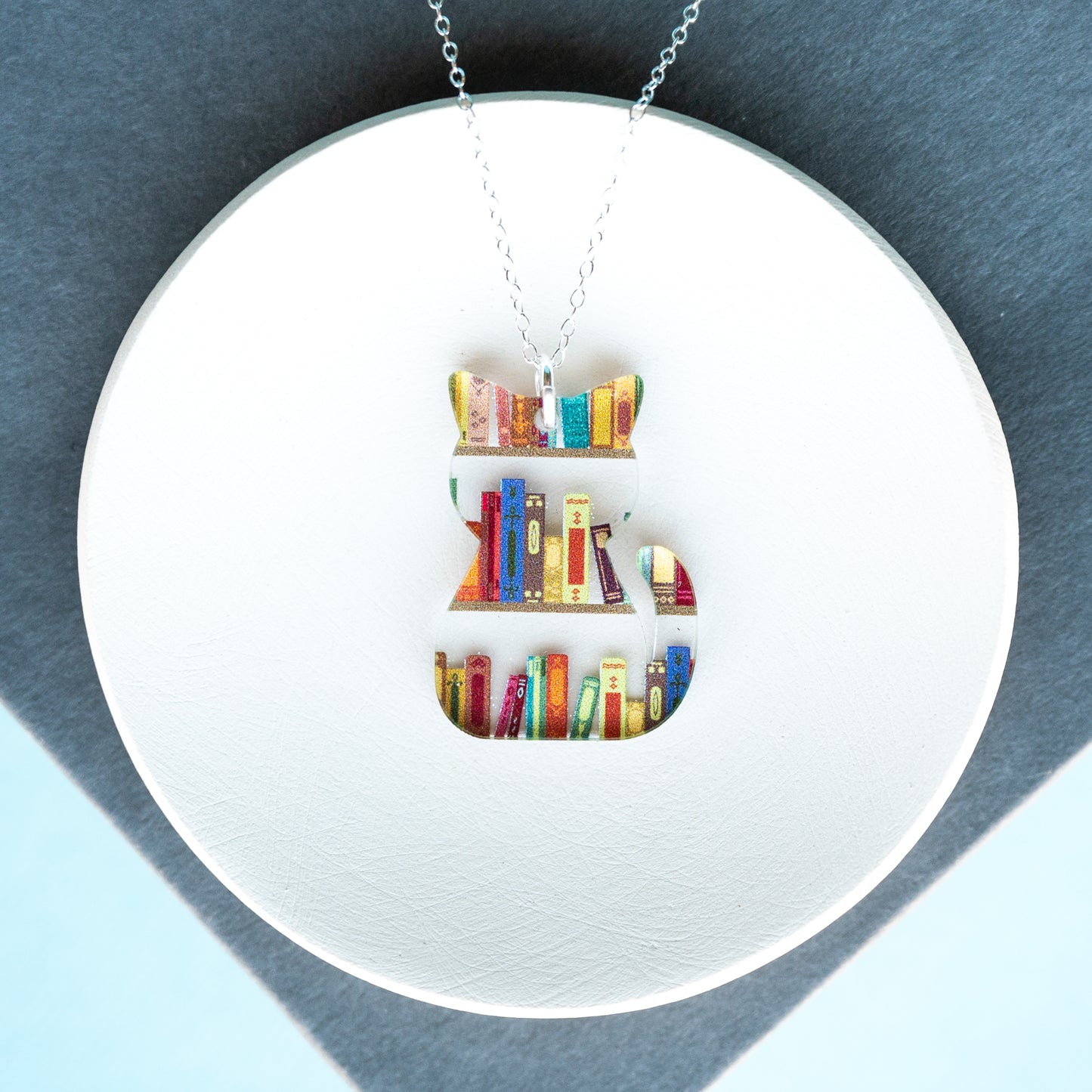 Cat Book Necklace