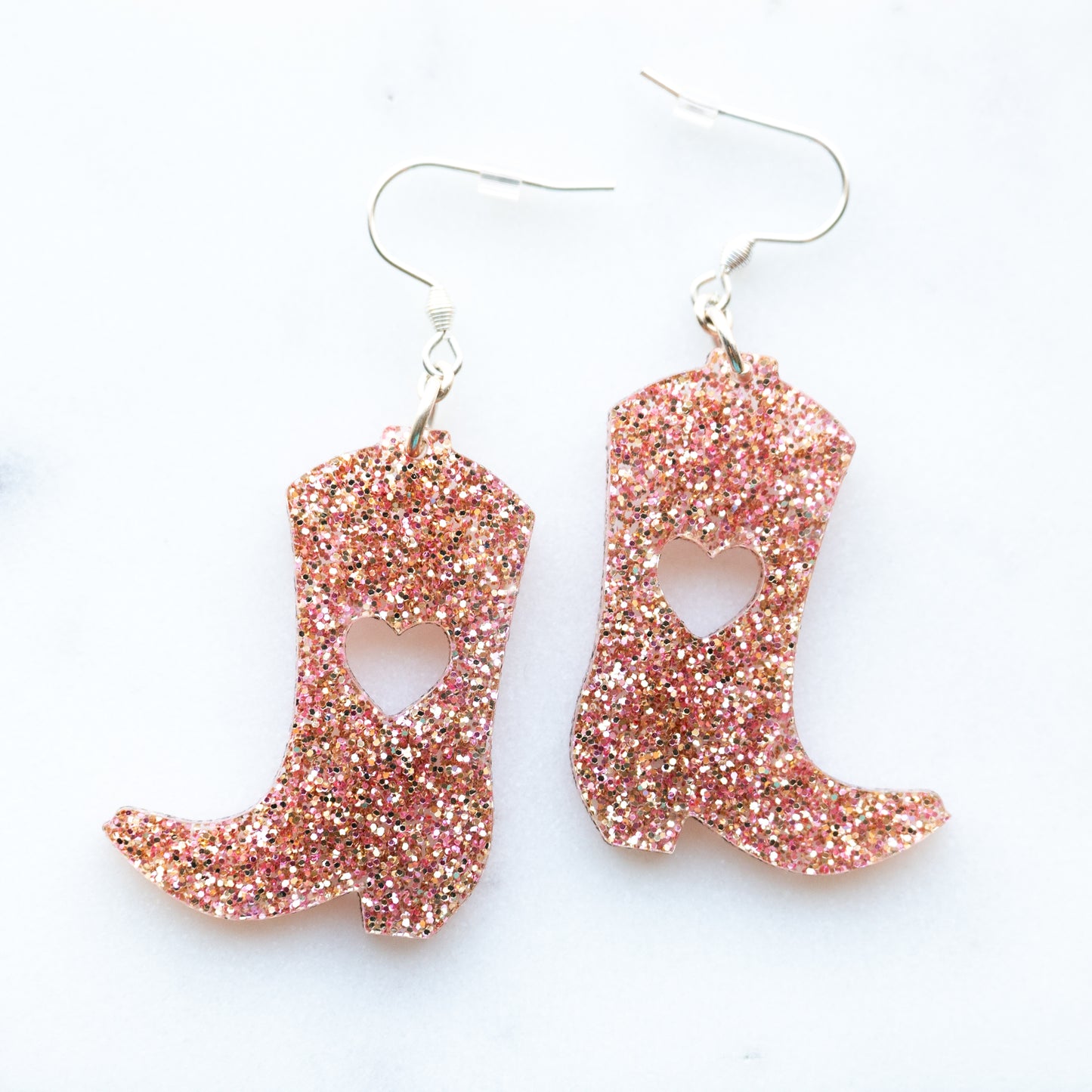 Glitter Cowgirl Boot Earrings