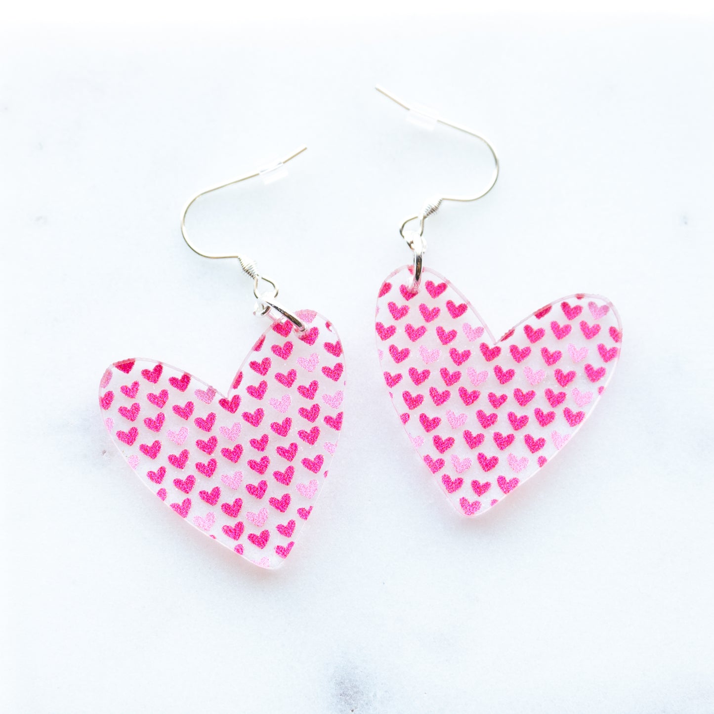 Pink Heart Earrings