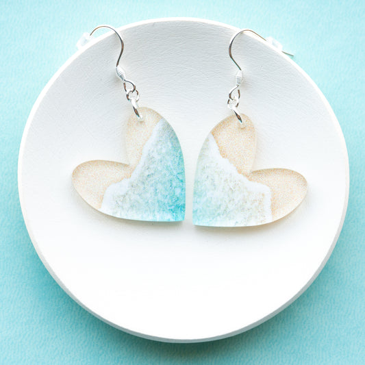 Beach Heart Earrings