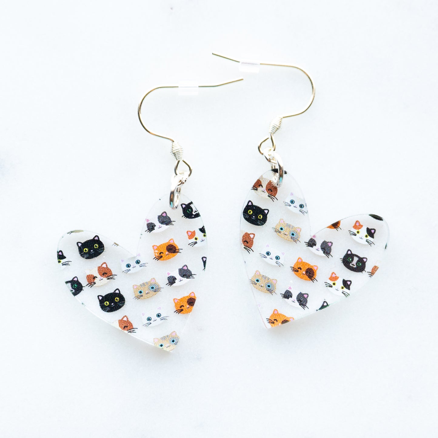 Cat Heart Earrings