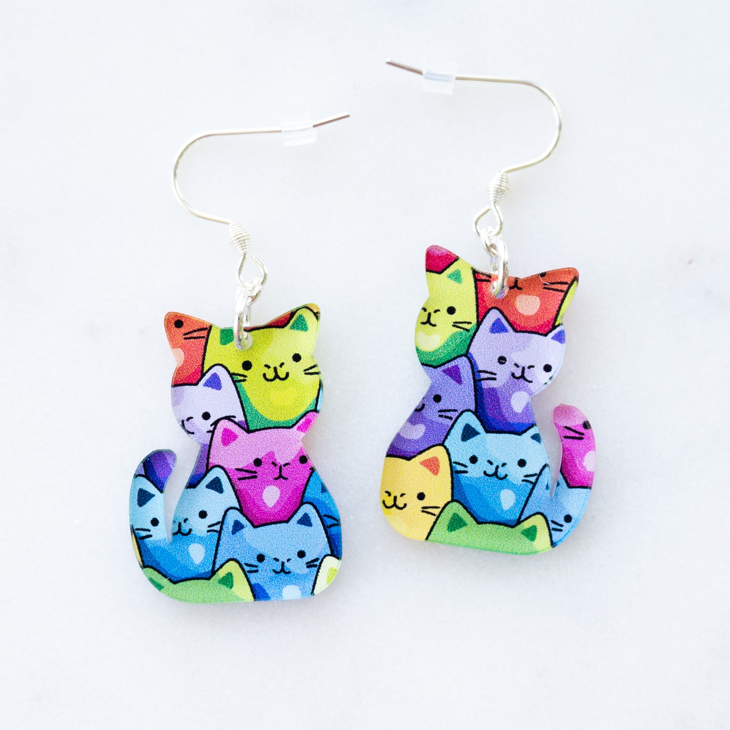 Colorful Cat Earrings