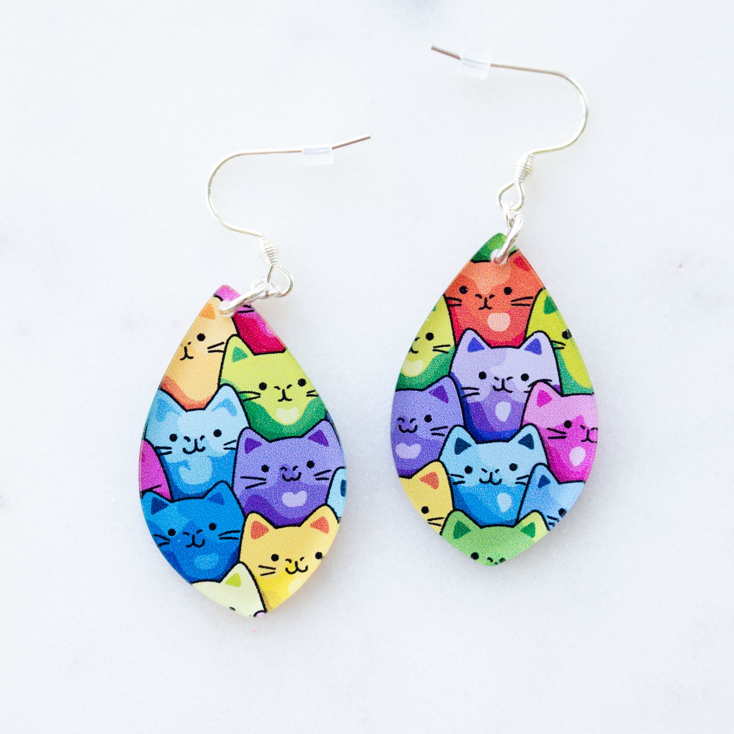 Colorful Cat Earrings