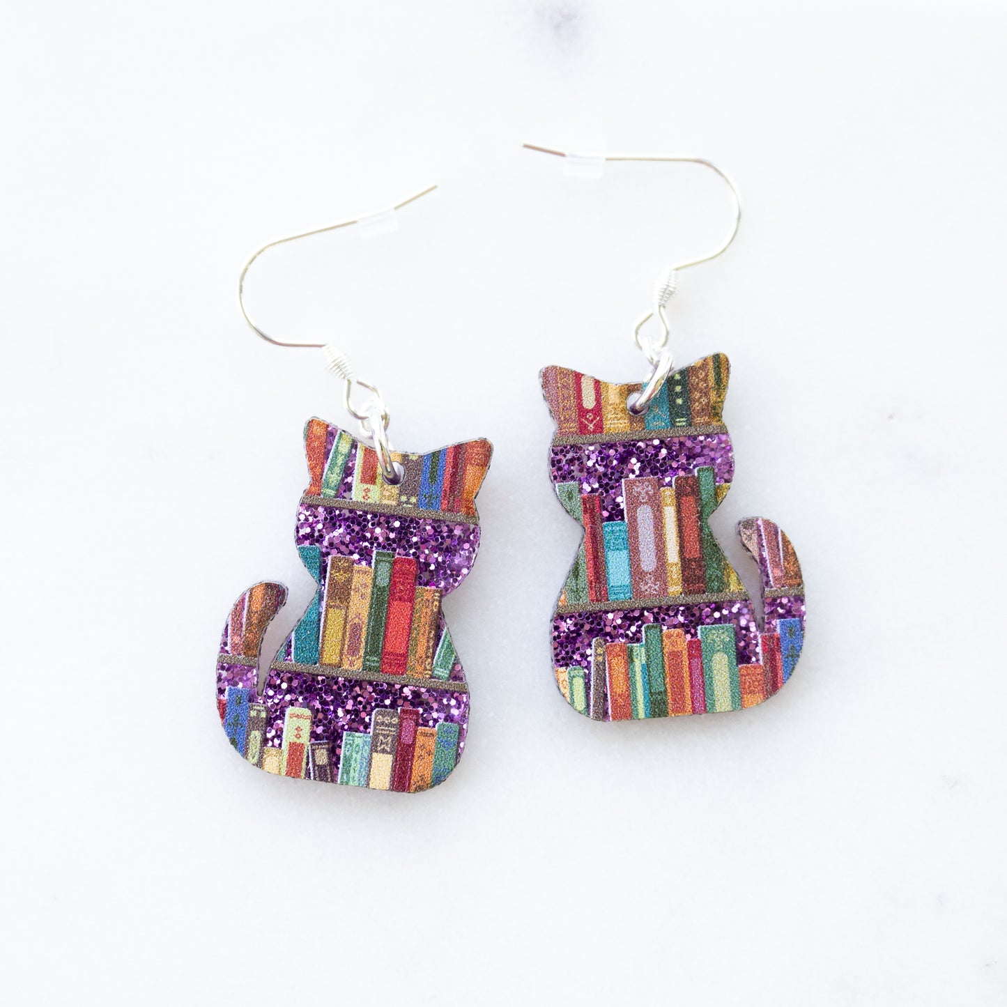 Cat Book Earrings