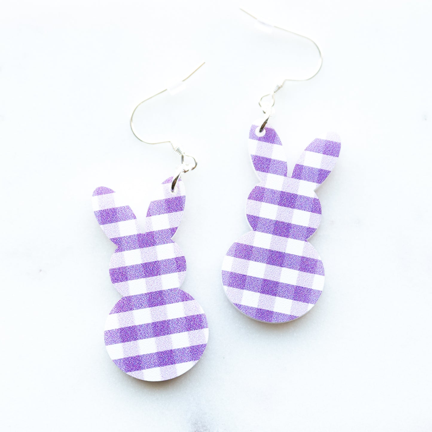 Plaid Easter Bunny Earrings