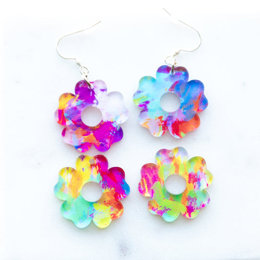 Vibrant Flower Earrings