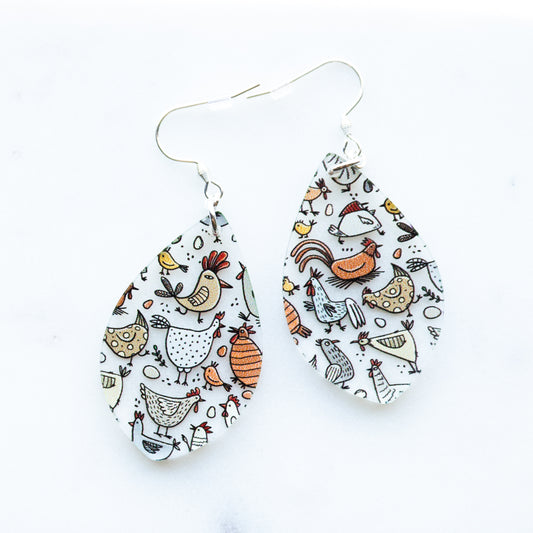 Chicken Earrings